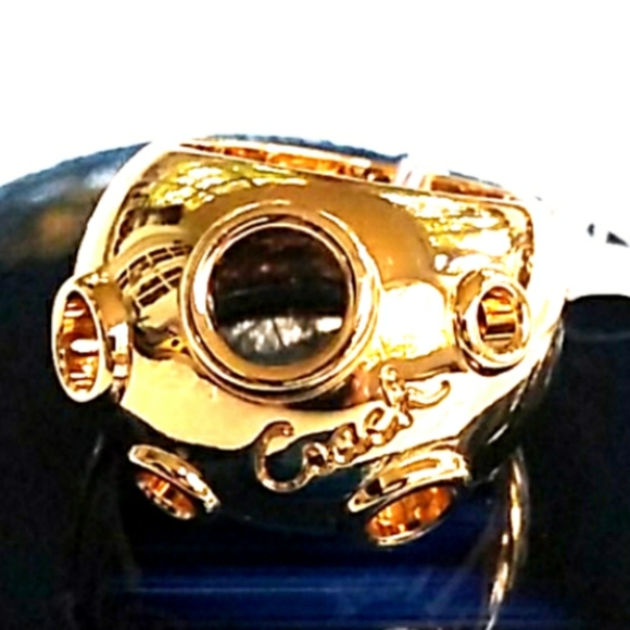 NWT Coach High Polished Gold Tone Dome Ring - Picture 2 of 16